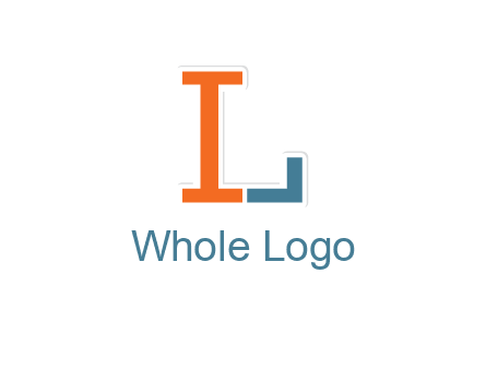letter L forming letter I