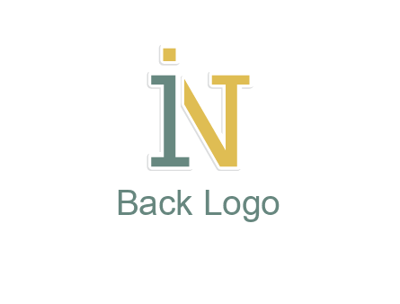 letter I forming in letter N