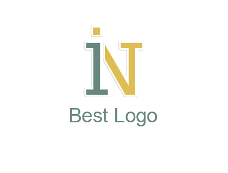 letter I forming in letter N