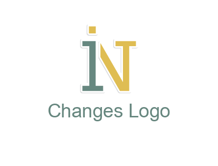 letter I forming in letter N