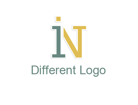 letter I forming in letter N