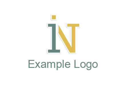 letter I forming in letter N