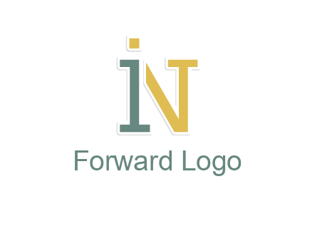 letter I forming in letter N