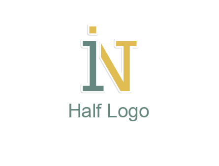 letter I forming in letter N