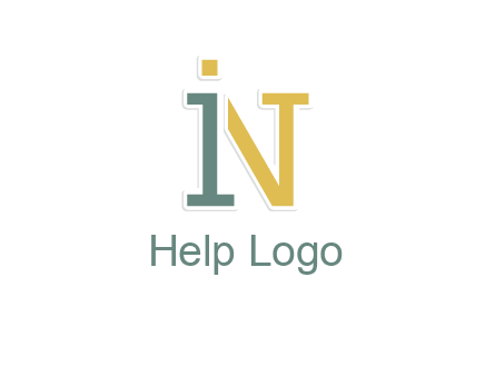 letter I forming in letter N