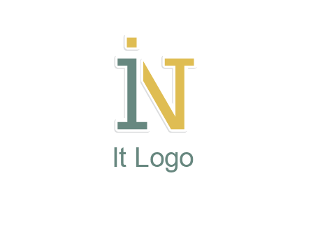 letter I forming in letter N