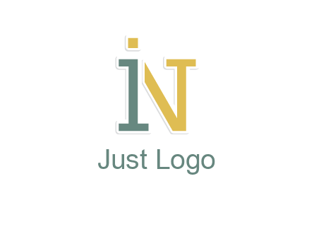 letter I forming in letter N