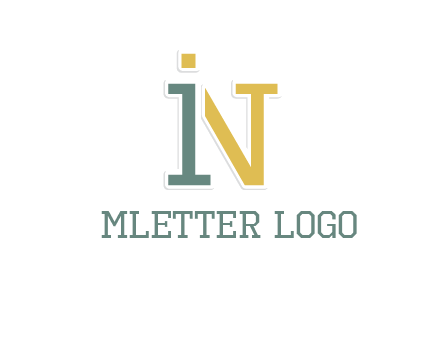 letter I forming in letter N