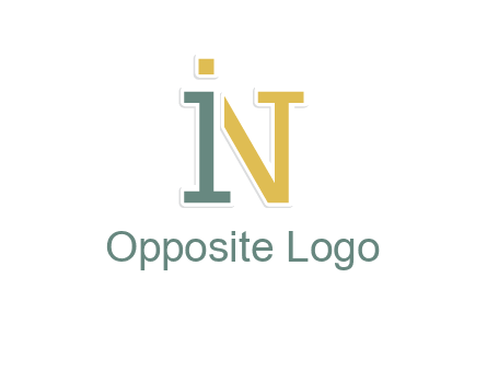 letter I forming in letter N