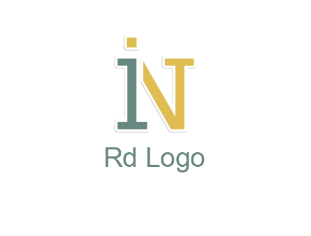 letter I forming in letter N