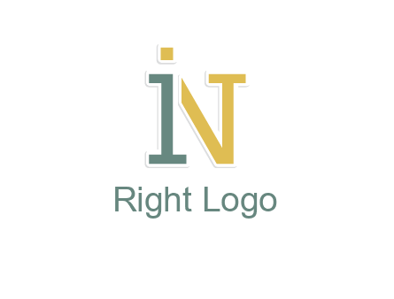 letter I forming in letter N