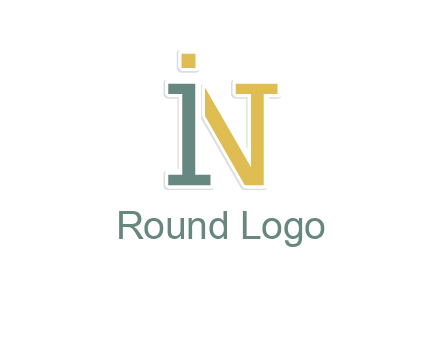 letter I forming in letter N
