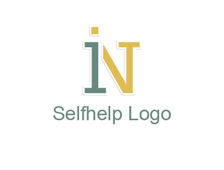 letter I forming in letter N