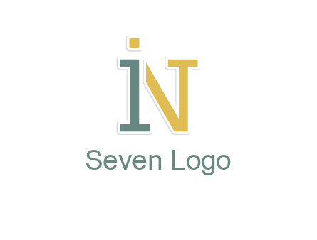 letter I forming in letter N