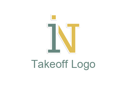 letter I forming in letter N
