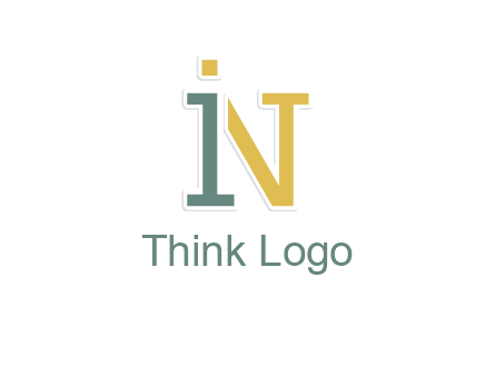 letter I forming in letter N