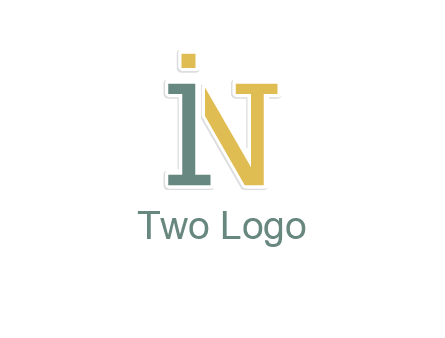 letter I forming in letter N