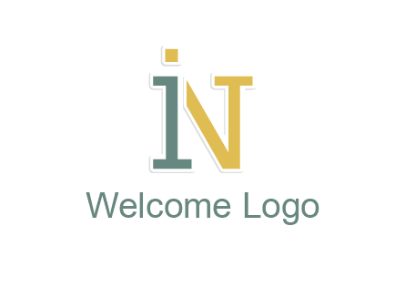 letter I forming in letter N