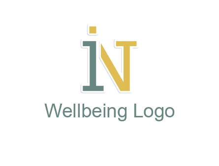 letter I forming in letter N
