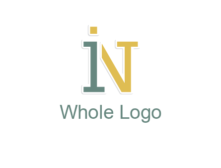 letter I forming in letter N