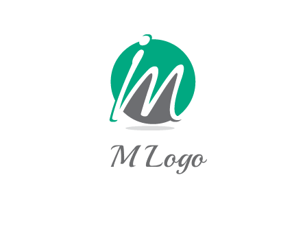 Letter i and m over the circle logo