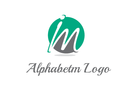 Letter i and m over the circle logo
