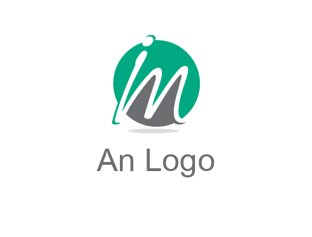 Letter i and m over the circle logo