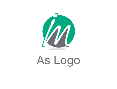 Letter i and m over the circle logo