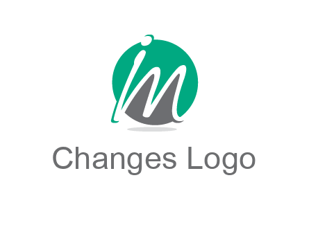 Letter i and m over the circle logo
