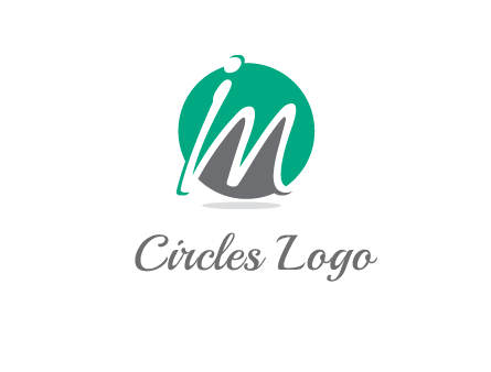 Letter i and m over the circle logo