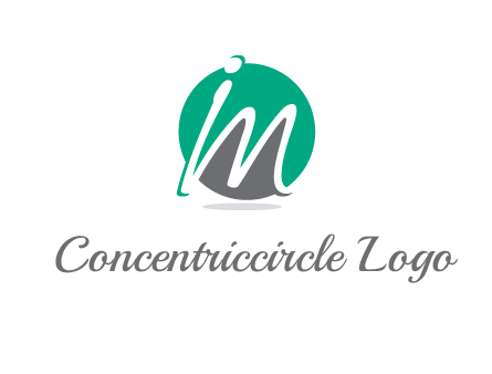 Letter i and m over the circle logo