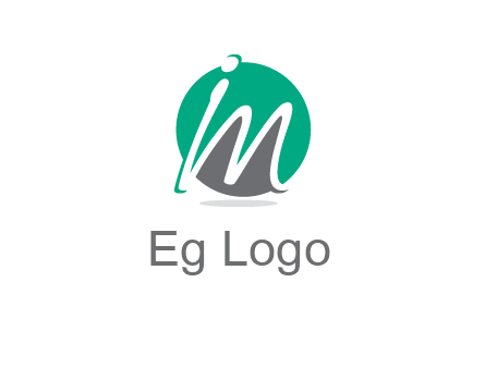 Letter i and m over the circle logo
