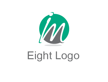 Letter i and m over the circle logo