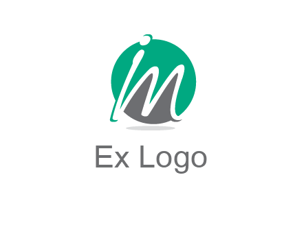 Letter i and m over the circle logo