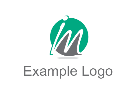 Letter i and m over the circle logo