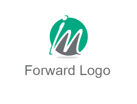 Letter i and m over the circle logo