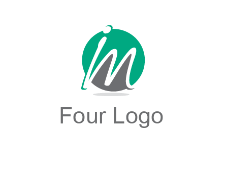 Letter i and m over the circle logo
