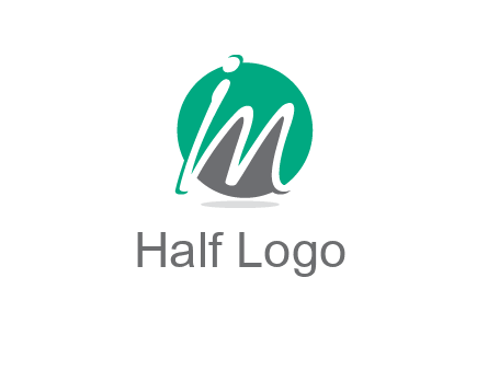 Letter i and m over the circle logo