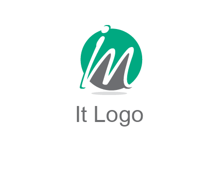 Letter i and m over the circle logo