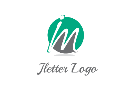 Letter i and m over the circle logo