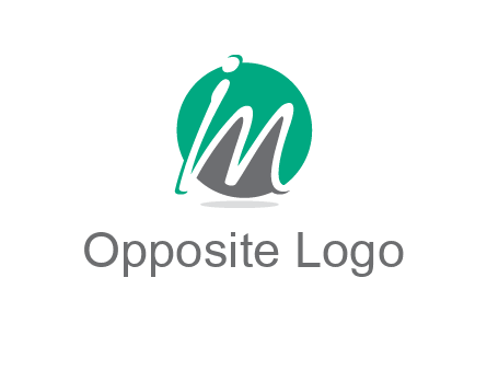 Letter i and m over the circle logo