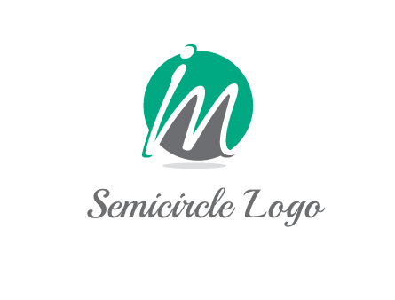Letter i and m over the circle logo