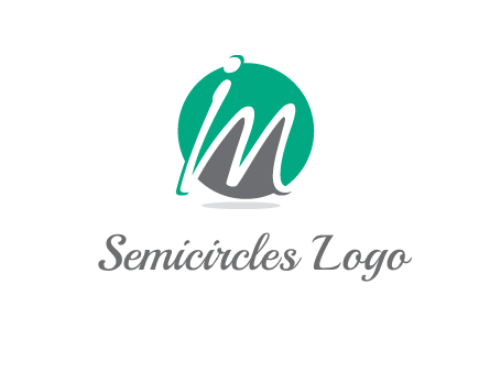 Letter i and m over the circle logo