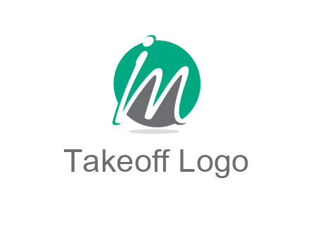 Letter i and m over the circle logo