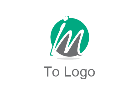 Letter i and m over the circle logo