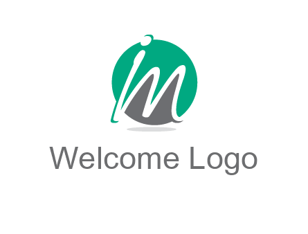 Letter i and m over the circle logo