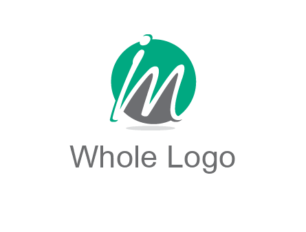 Letter i and m over the circle logo