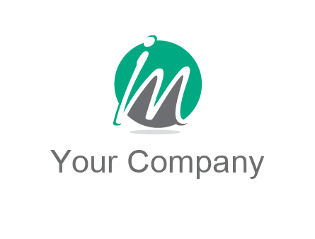 Letter i and m over the circle logo