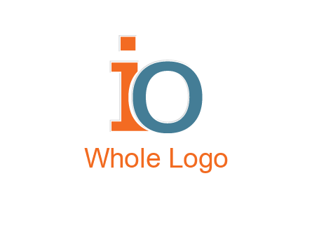 letter O overlapping letter I