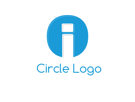 Letter i inside the circle icon